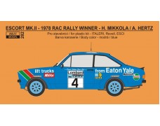 Decal – Ford Escort RS 1800 „Eaton“ - 1978 RAC Rally winner - # 4 - Mikkola / Hertz 1/24